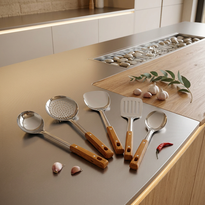 Elara Haus Scandi-Boutique Zen Axis – Ambient Micro-Grip Stainless Utensils
