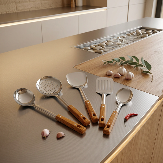 Elara Haus Scandi-Boutique Zen Axis – Ambient Micro-Grip Stainless Utensils