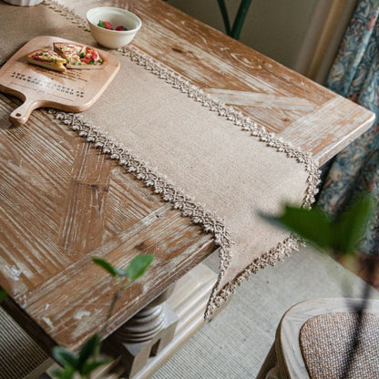 Burlap Charm Boho Table Runner 1