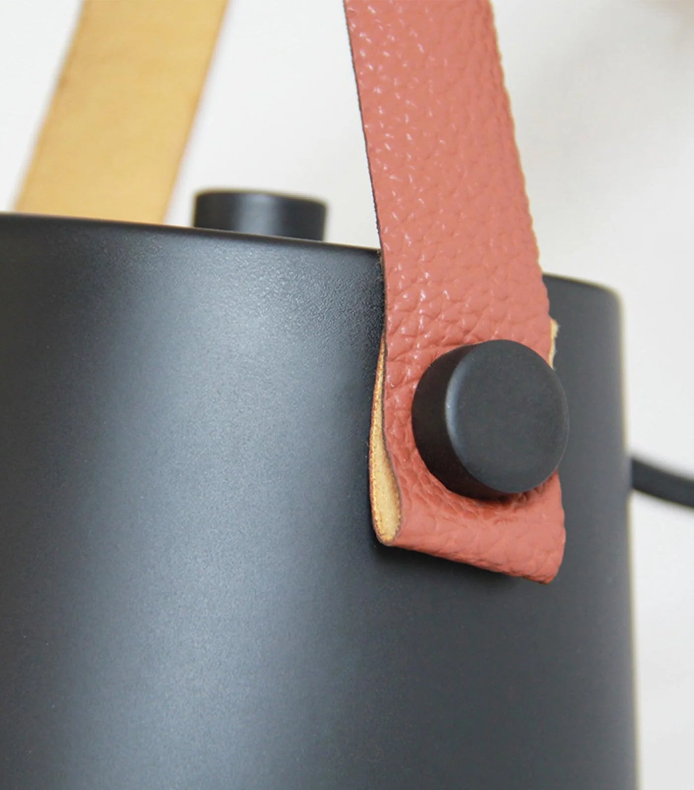 Modern wall sconce with wood and leather elements – Scandinavian minimalism 3