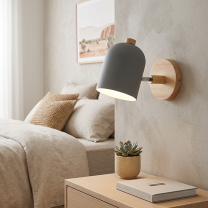 Elara Haus Scandi-Style Adjustable Wooden Wall Sconce