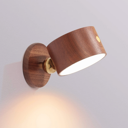 Wooden LED wall lamp with magnet and adjustable angle – a modern wall lamp 1