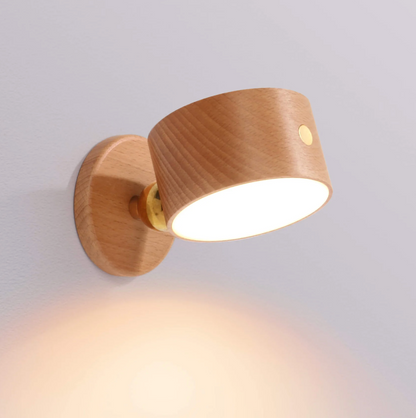 Wooden LED wall lamp with magnet and adjustable angle – a modern wall lamp 2