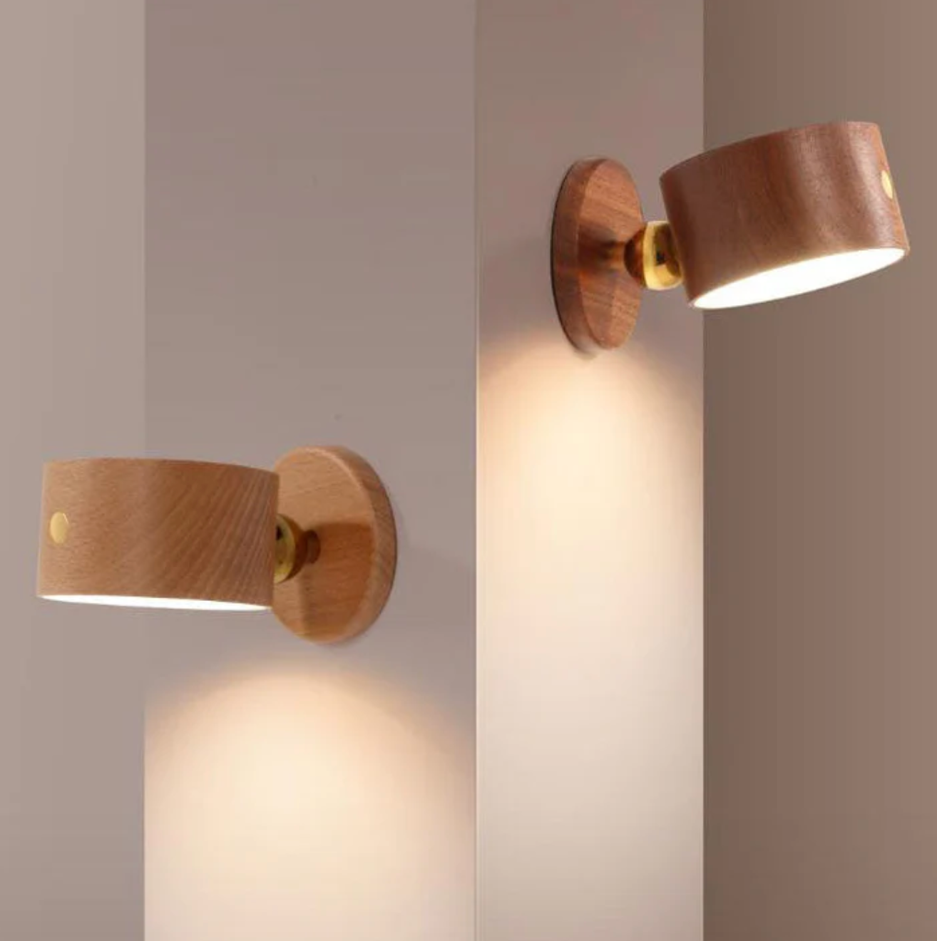 Wooden LED wall lamp with magnet and adjustable angle – a modern wall lamp 3