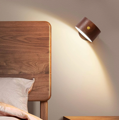Wooden LED wall lamp with magnet and adjustable angle – a modern wall lamp 4