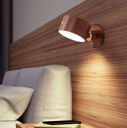 Wooden LED wall lamp with magnet and adjustable angle – a modern wall lamp 5