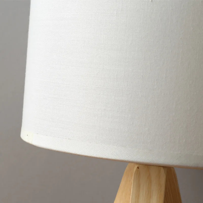 Elara Haus Scandi Timber Desk Lamp - Warm Ambient Bedside Fixture