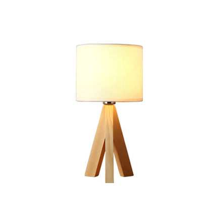 Elara Haus Scandi Timber Desk Lamp - Warm Ambient Bedside Fixture