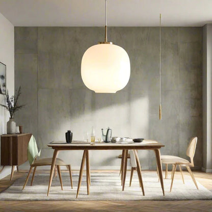 Glass LED pendant lamp – minimalist shade in Scandinavian style 1