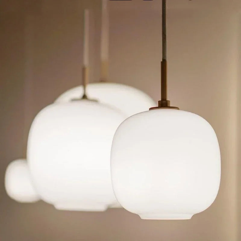 Glass LED pendant lamp – minimalist shade in Scandinavian style 2