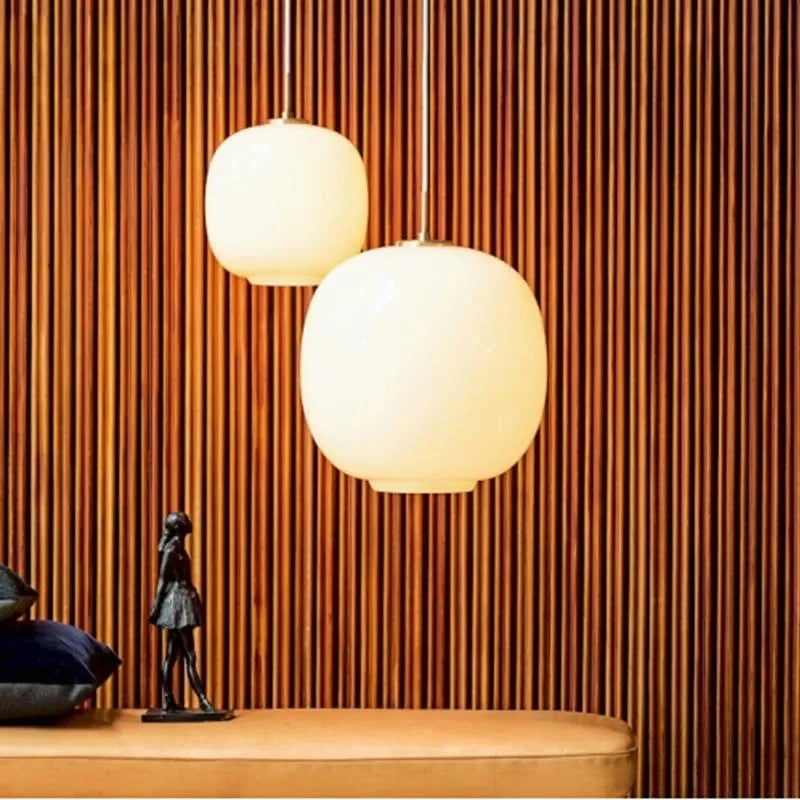 Glass LED pendant lamp – minimalist shade in Scandinavian style 3