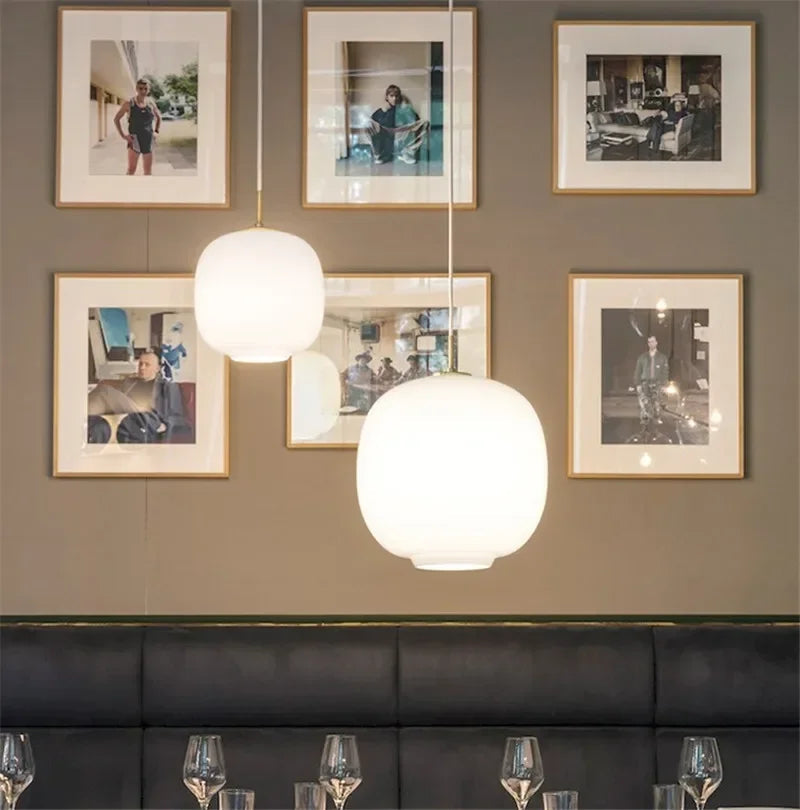 Glass LED pendant lamp – minimalist shade in Scandinavian style 4