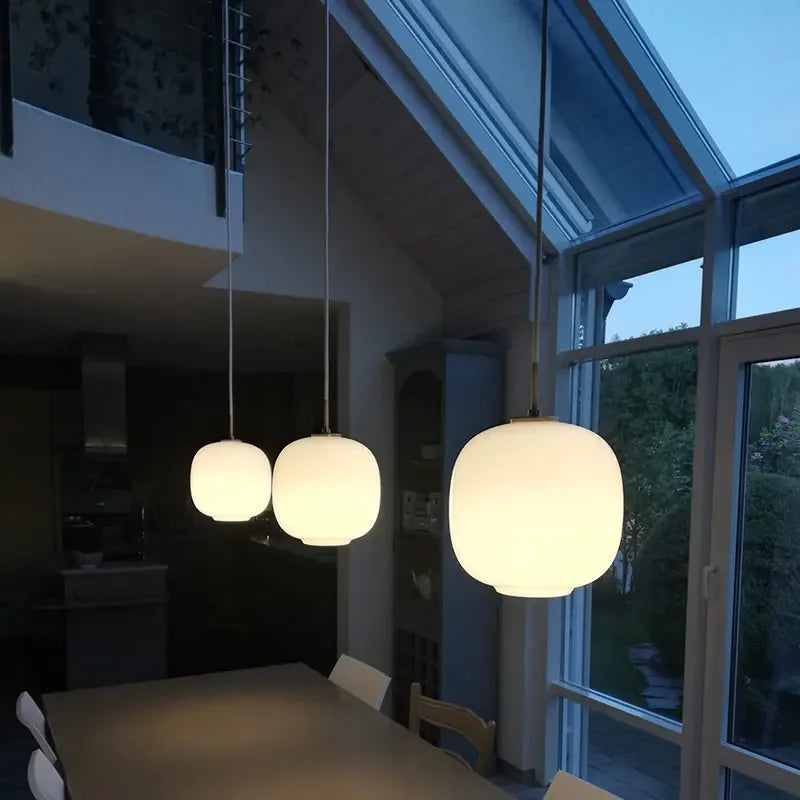 Glass LED pendant lamp – minimalist shade in Scandinavian style 5