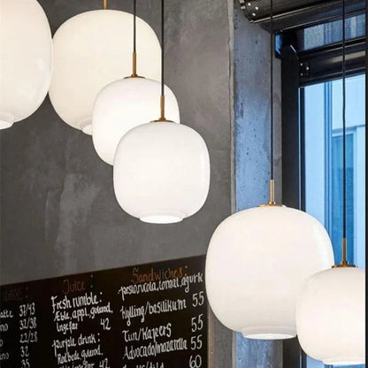 Glass LED pendant lamp – minimalist shade in Scandinavian style 6