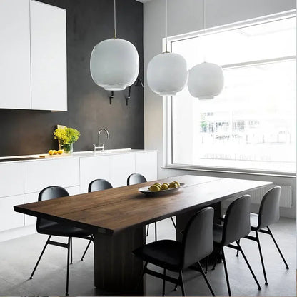 Glass LED pendant lamp – minimalist shade in Scandinavian style 7