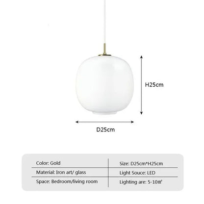 Glass LED pendant lamp – minimalist shade in Scandinavian style 8
