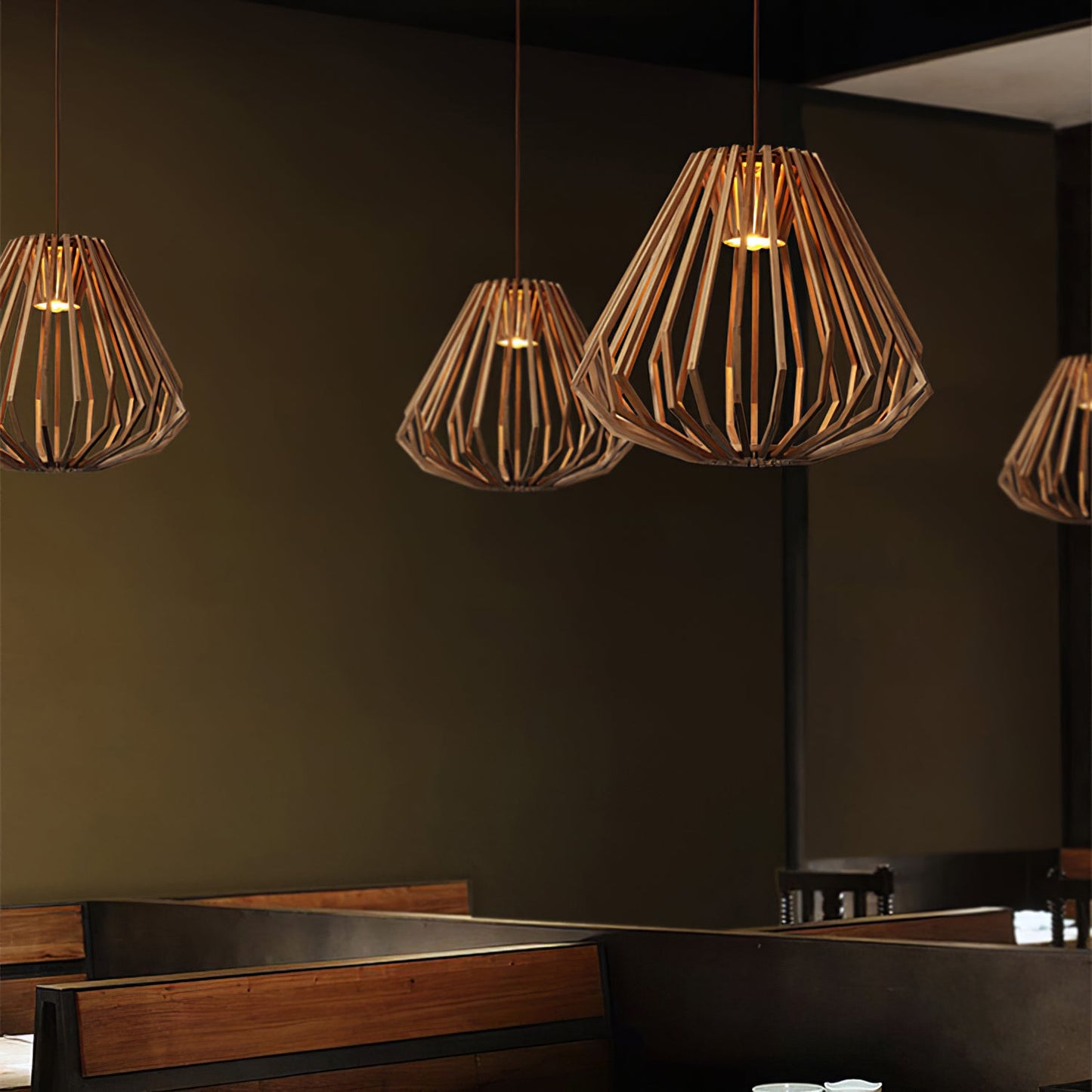 Wood Cage Pendant Lamp 6