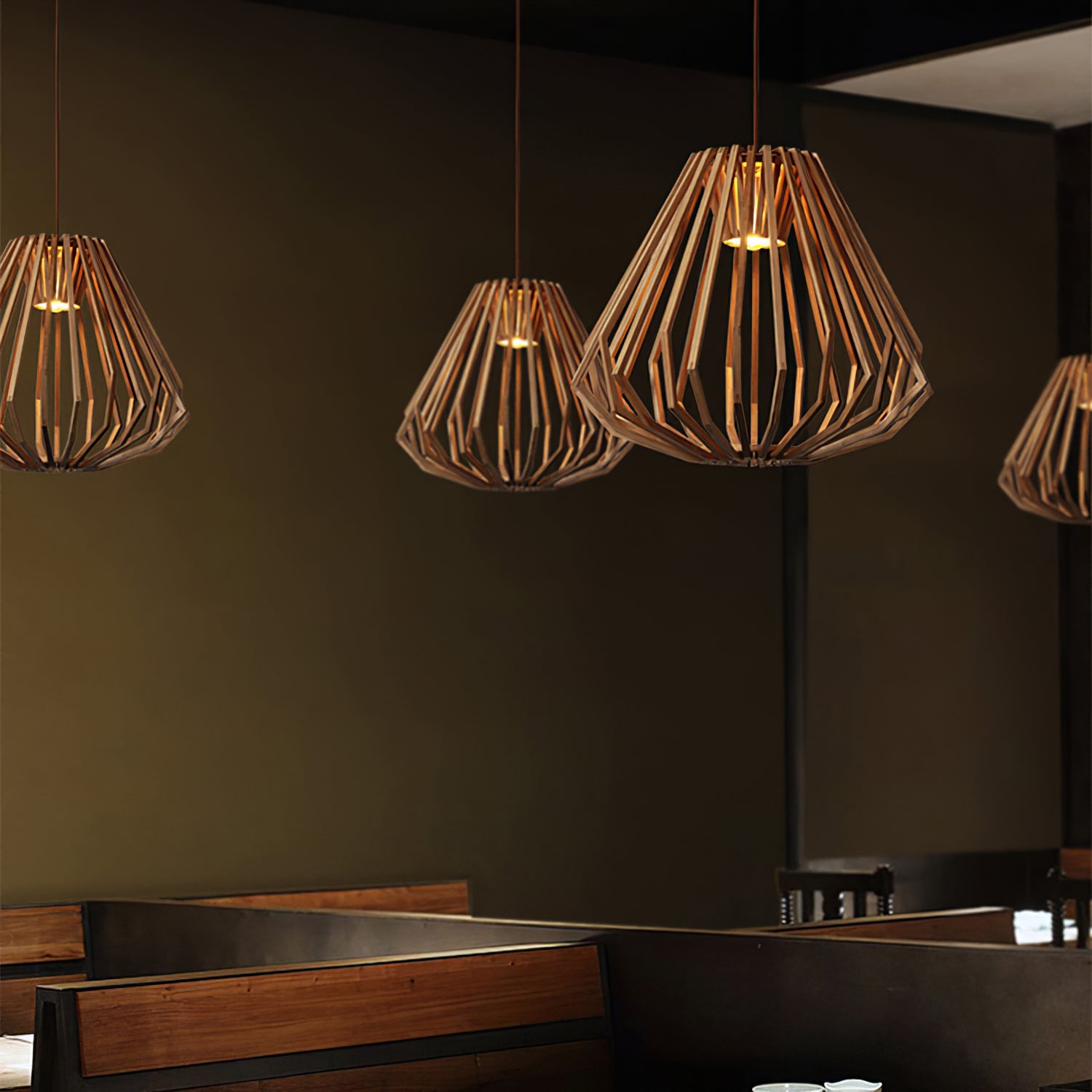 Wood Cage Pendant Lamp 6