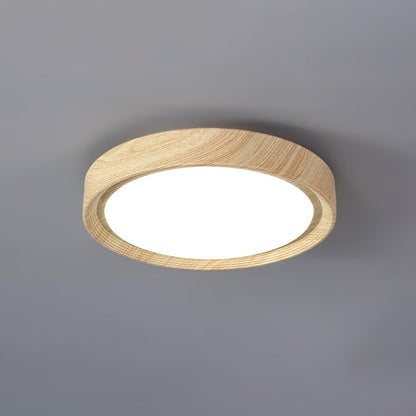 Grena Wood Grain Round Ceiling Light 10