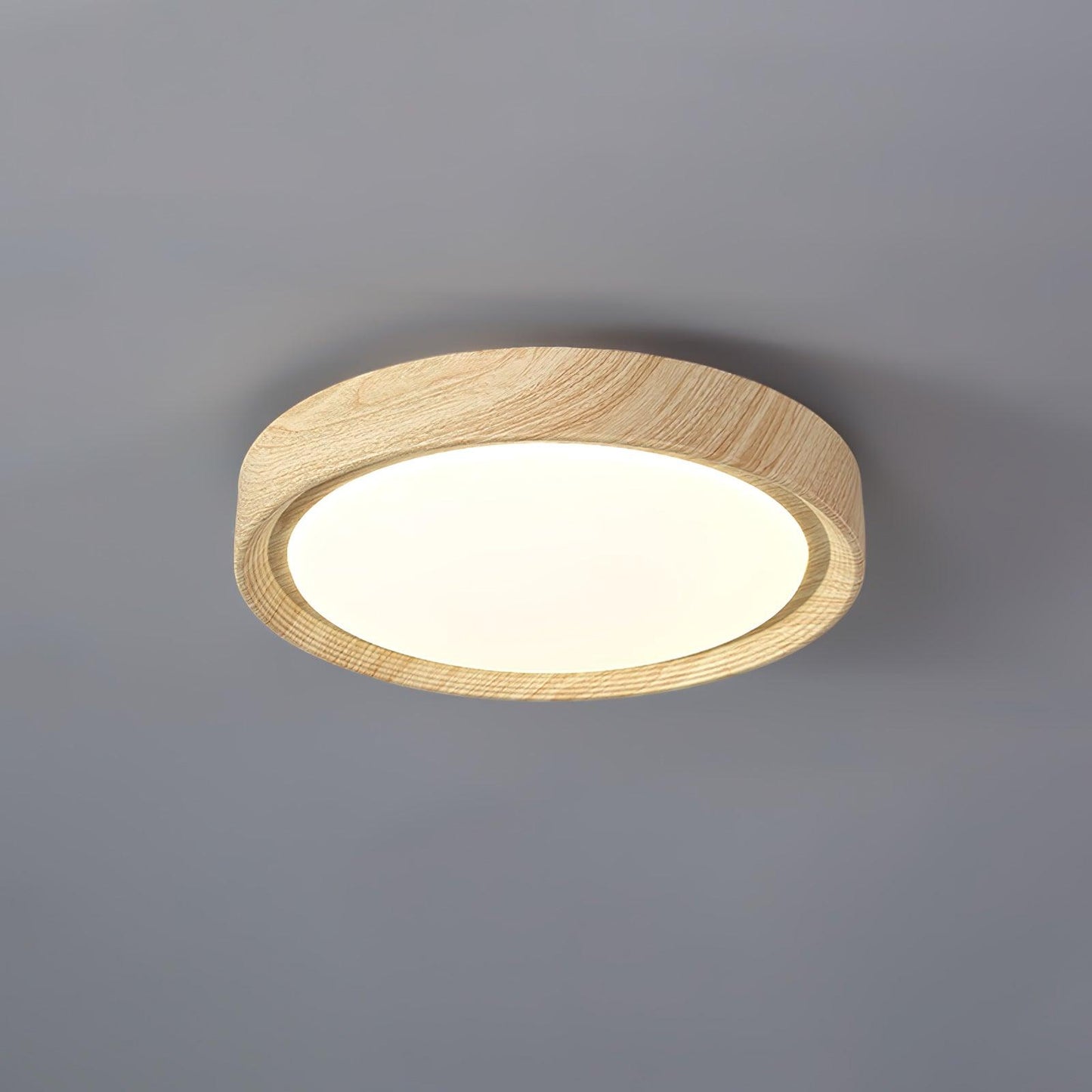 Grena Wood Grain Round Ceiling Light 15