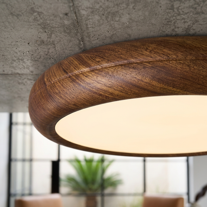 Elara Haus Scandinavian Timber Flush Mount