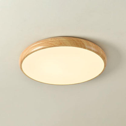 Grena Wood Grain Round Ceiling Light 16