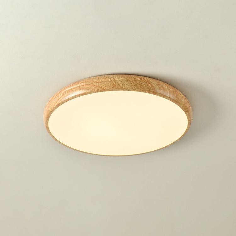 Grena Wood Grain Round Ceiling Light 18