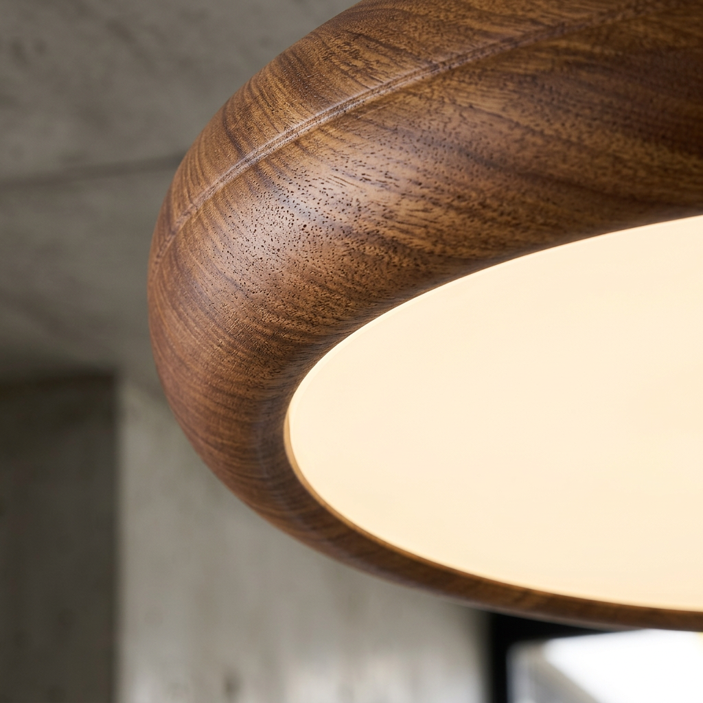 Elara Haus Scandinavian Timber Flush Mount