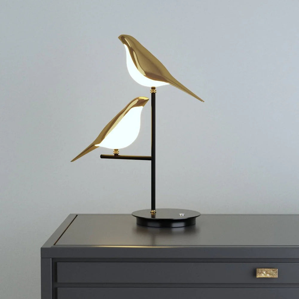 LED Night Light with Birds – Designer Table Lamp for Bedrooms and Living Rooms 4