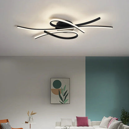 Modern LED ceiling lamp – a designer ceiling lamp with a geometric line of light 4