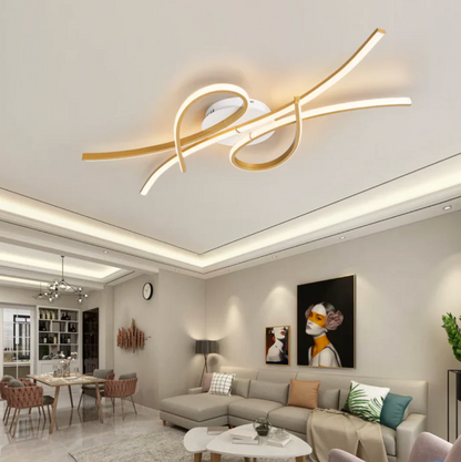Modern LED ceiling lamp – a designer ceiling lamp with a geometric line of light 6