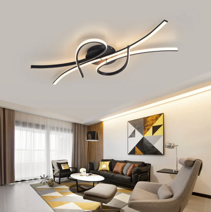 Modern LED ceiling lamp – a designer ceiling lamp with a geometric line of light 7
