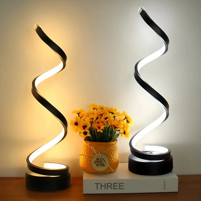 Modern spiral LED lamp – designer form and functionality in one 2