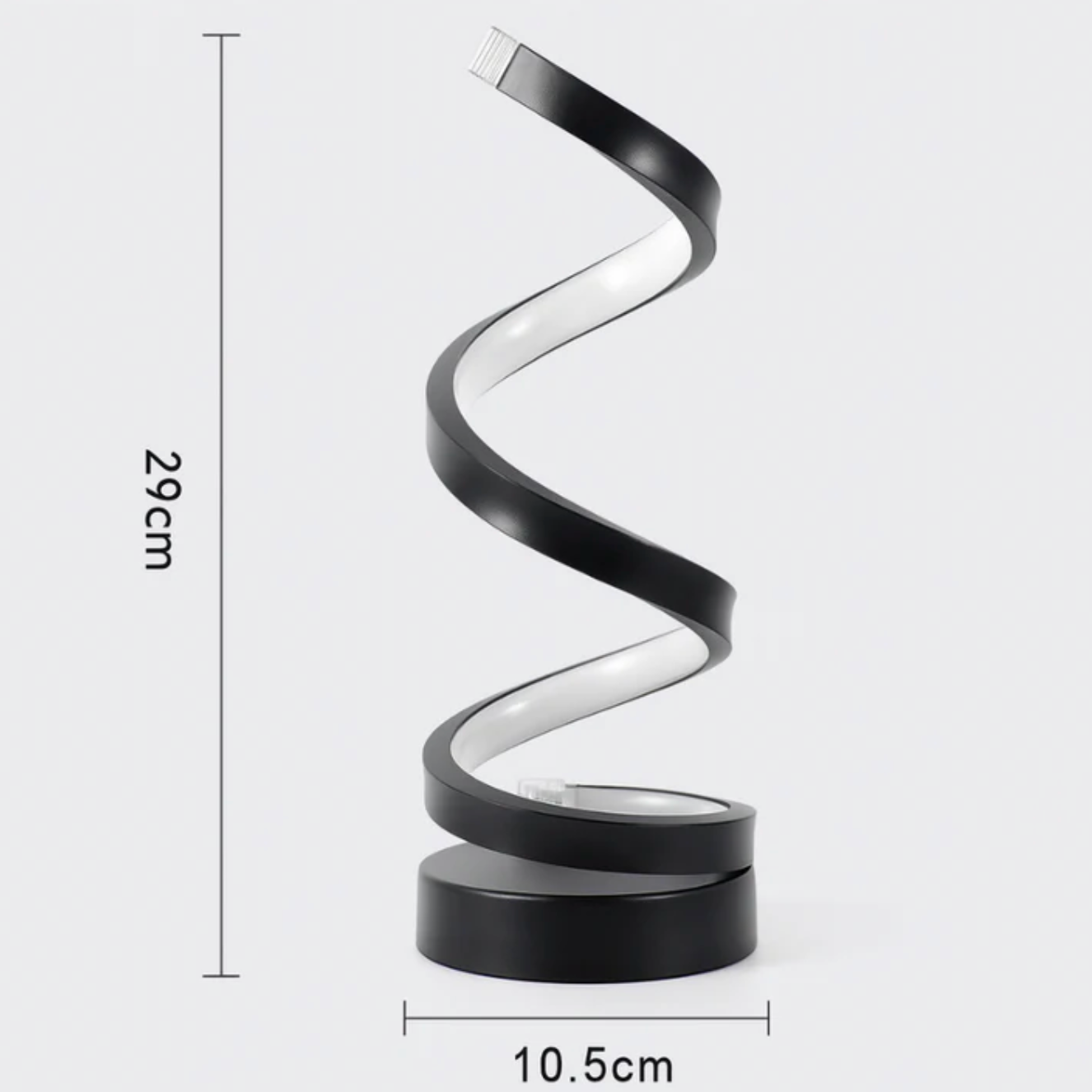 Modern spiral LED lamp – designer form and functionality in one 3