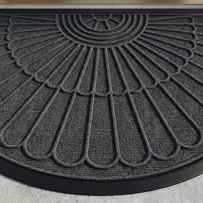 Elara Haus Semi-Circle Scalloped Fan Entryway Mat