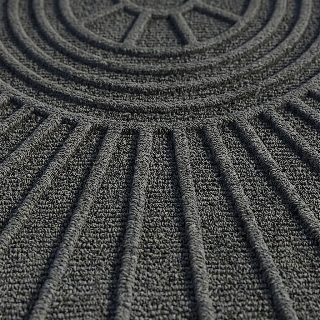 Elara Haus Semi-Circle Scalloped Fan Entryway Mat