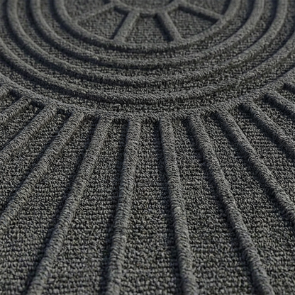 Elara Haus Semi-Circle Scalloped Fan Entryway Mat