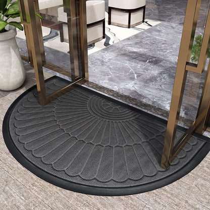 Door Mat Non Slip Rubber Semi Circular Entryway Mat 1