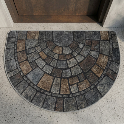 Elara Haus Semi-Circle Stone Pattern Doormat