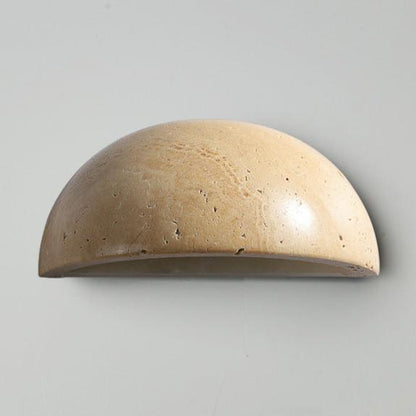 Wabi-Sabi Travertine Semicircular Wall Sconce LED 1-Light 0
