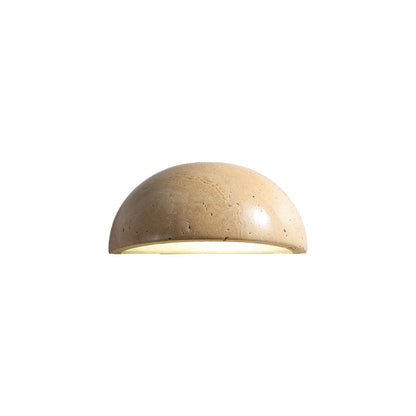 Wabi-Sabi Travertine Semicircular Wall Sconce LED 1-Light 1