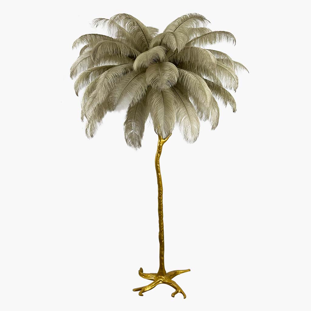 Luxury floor lamp with ostrich feathers, 16 colors/resin 13