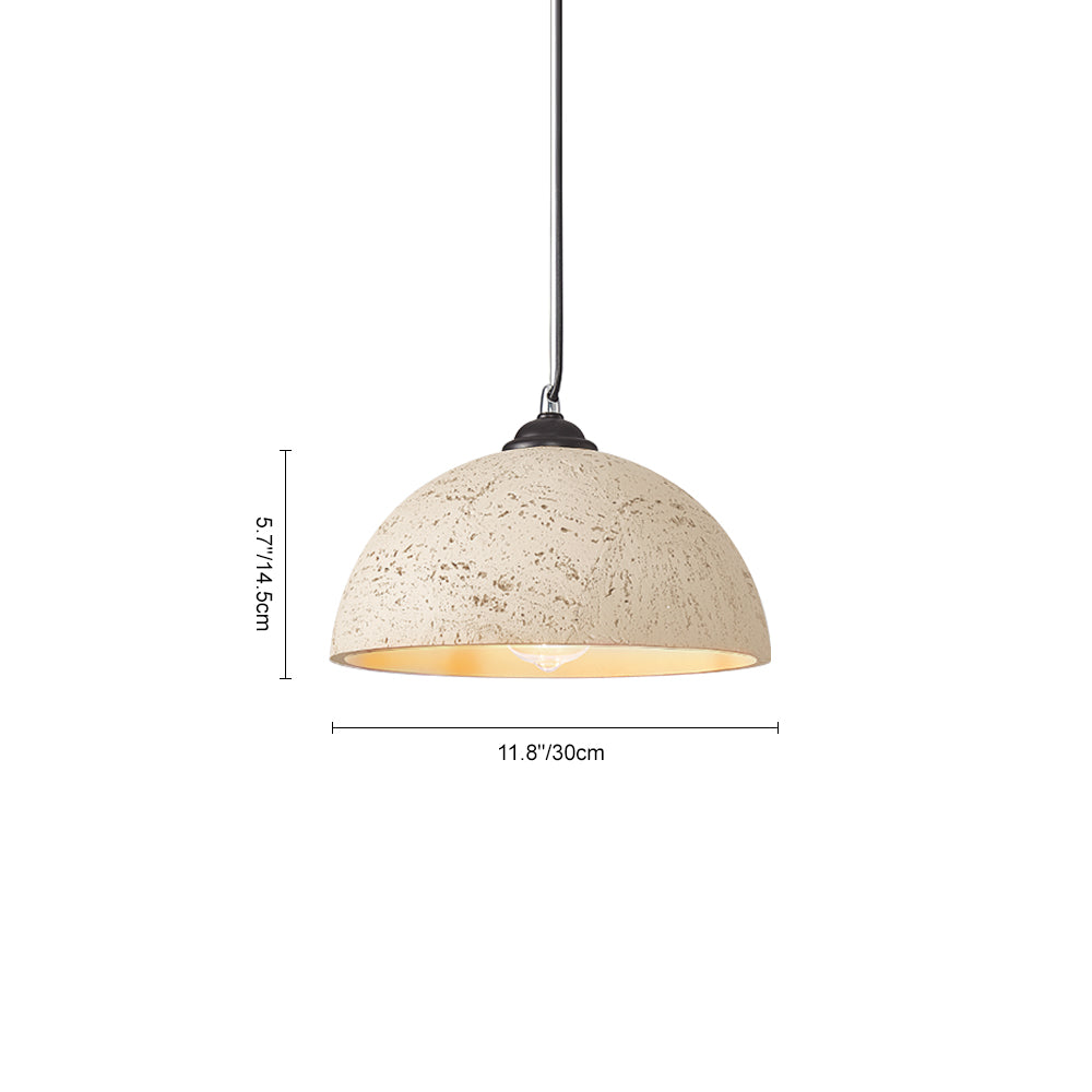 Wabi Sabi 1-Light Resin Dome Pendant For Kitchen Island 6