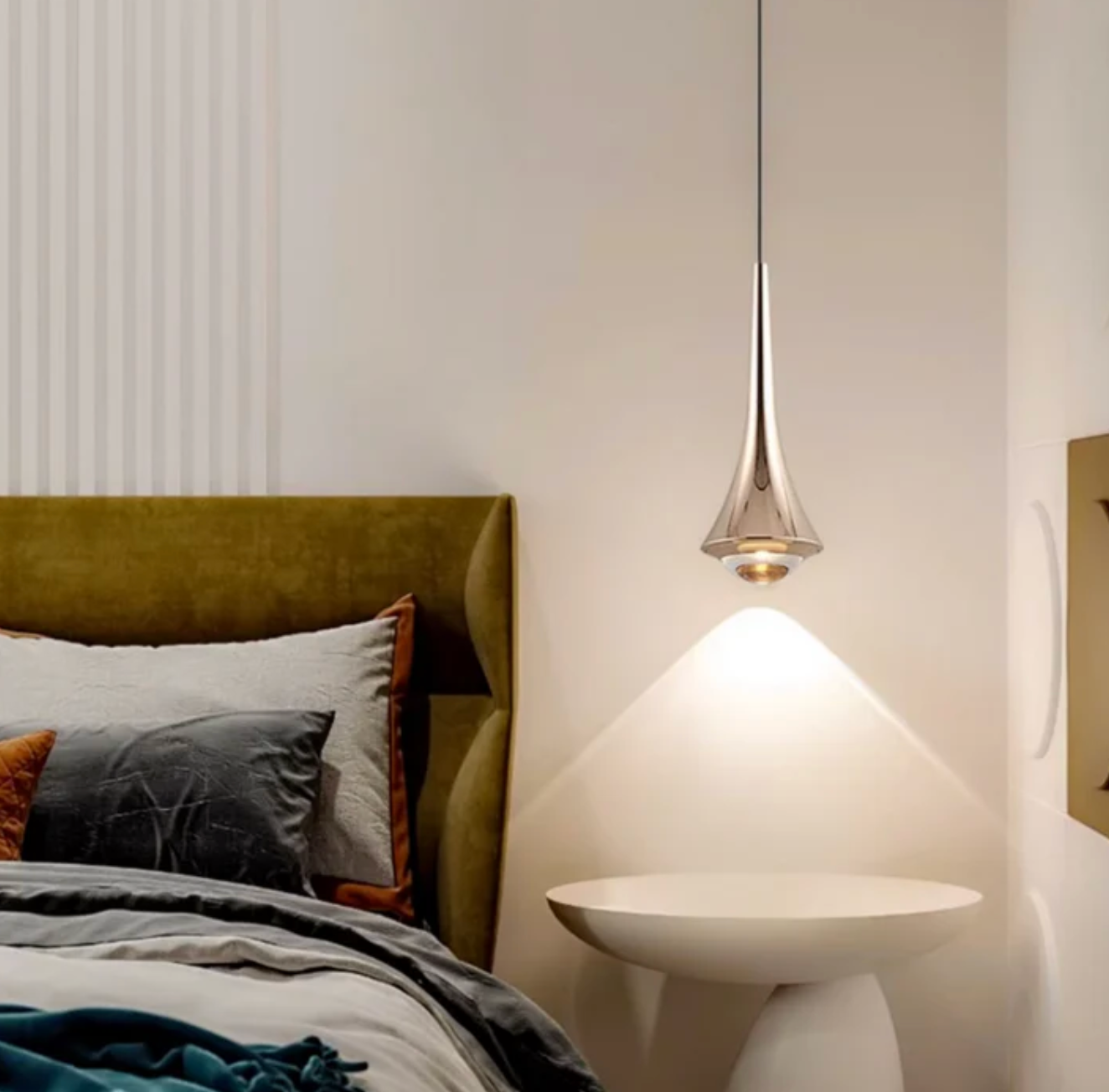 Modern LED pendant lamp - designer conical ceiling lamp 7
