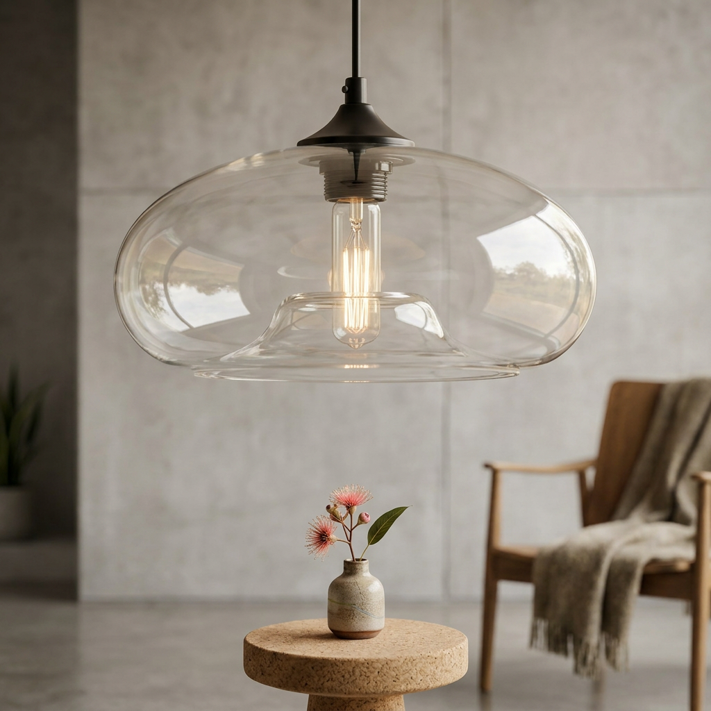 Elara Haus Sleek Glass Pendant Fixture