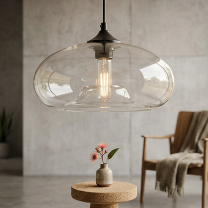 Elara Haus Sleek Glass Pendant Fixture