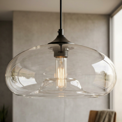 Elara Haus Sleek Glass Pendant Fixture