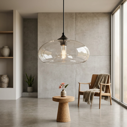 Elara Haus Sleek Glass Pendant Fixture