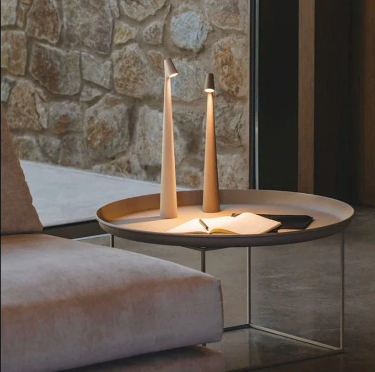 Elara Haus Sleek Minimalist Night Light - Portable Touch Lamp