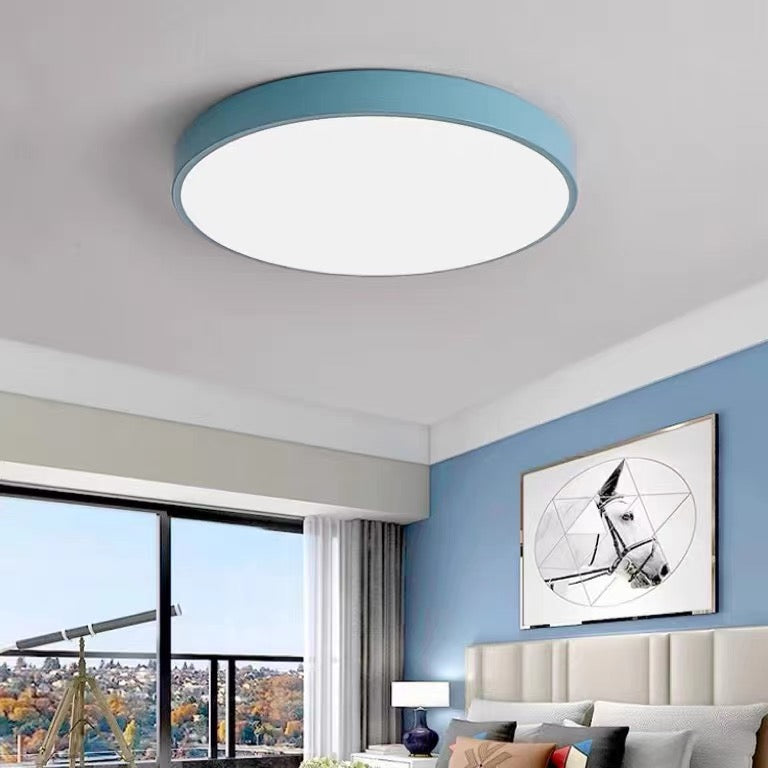 Elara Haus Sleek Round Ceiling Fixture - Modern LED Disk